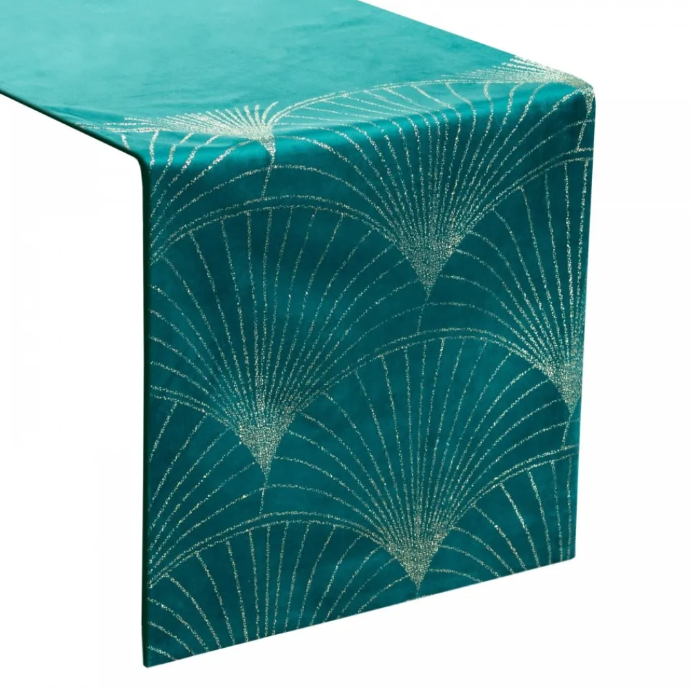 Bieżnik welwetowy BLINK 14 35x180 cm ciemnoturkusowy * EUROFIRANY B.B. Choczyńscy Sp.J. Outlet