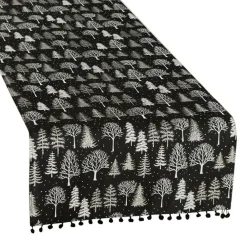 Bieżnik ZIMOWA MAGIA 40x140 cm czarny * MARKIZETA SPÓŁKA Z OGRANICZONĄ ODPOWIEDZIALNOŚCIĄ Outlet