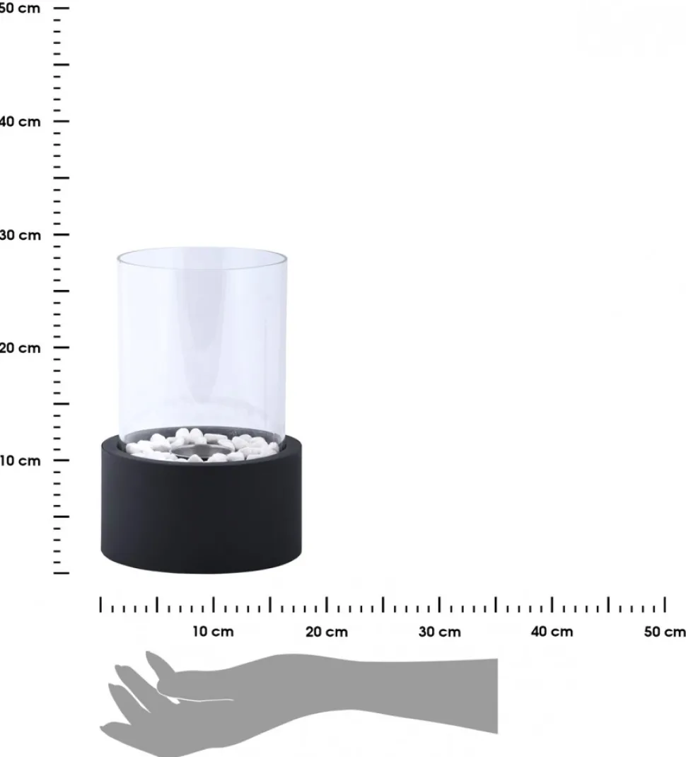 Biokominek tarasowy okrągły 27x19 cm