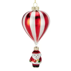 Bombki choinkowe balon z mikołajem h16 cm zestaw 12 sztuk