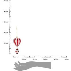 Bombki choinkowe balon z mikołajem h16 cm zestaw 12 sztuk