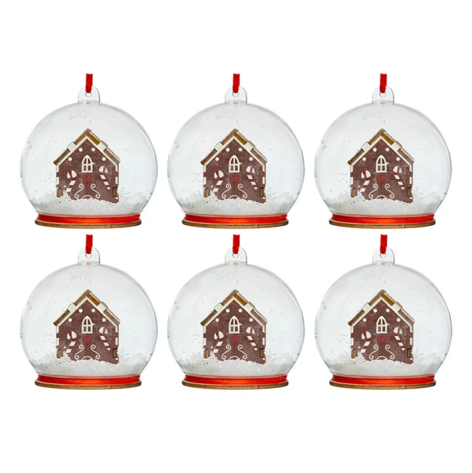 Bombki choinkowe domek 6szt
