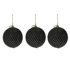 Bombki choinkowe z brokatem black 12