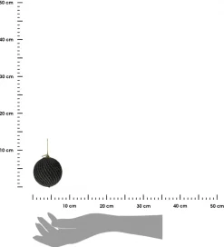Bombki choinkowe z brokatem black 12