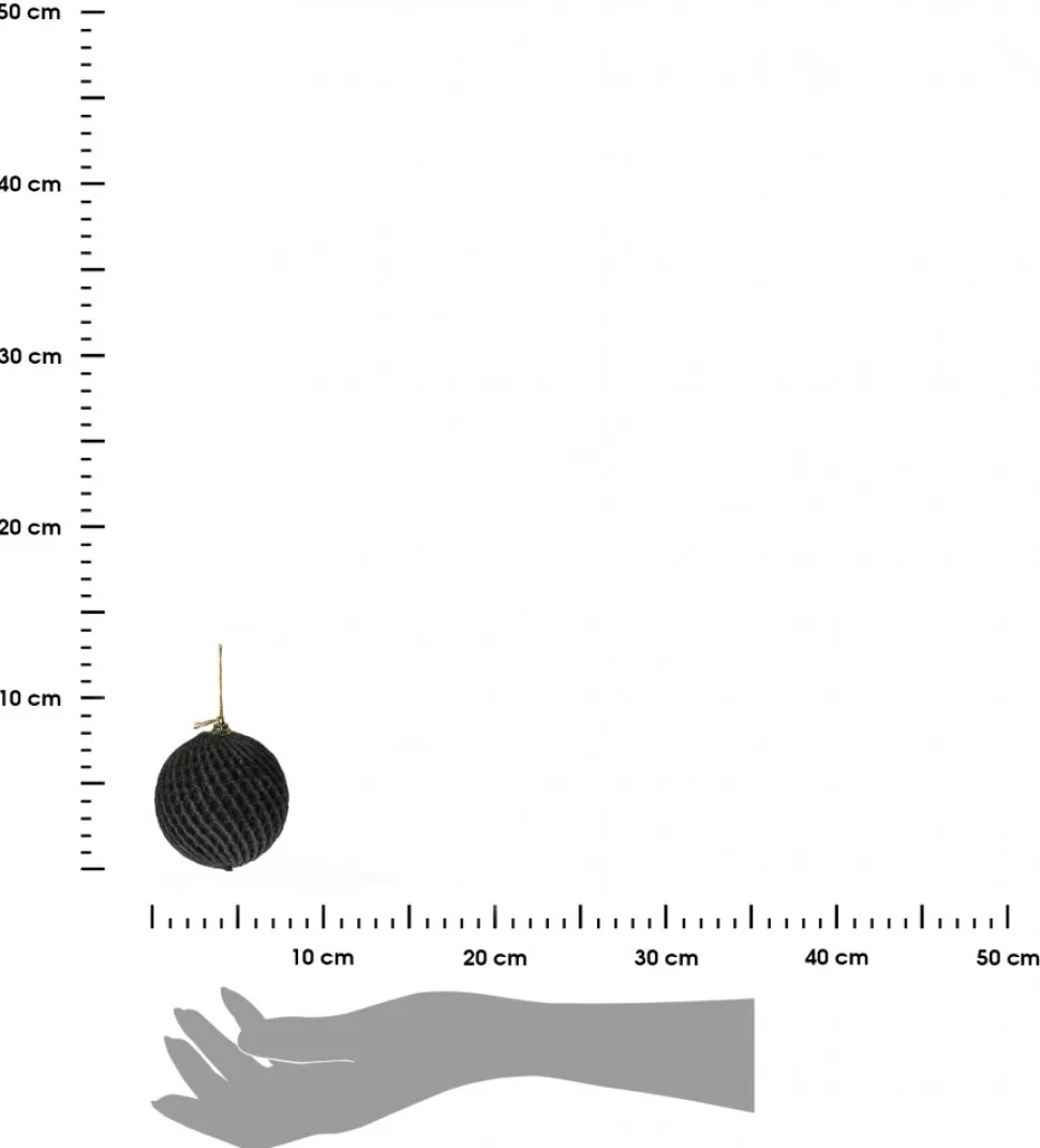 Bombki choinkowe z brokatem black 12