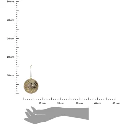 Bombki choinkowe złote brokatowe 12 szt. 8 cm