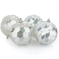 Bombki choinkowe Rybia Łuska białe 12szt * H&S Decoration Outlet