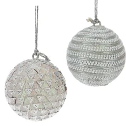 Bombki choinkowe zdobione 7 cm 12 szt * H&S Decoration Hot