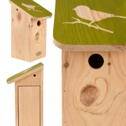 Budka lęgowa z zielonym daszkiem dla sikorek * Esschert Design Best
