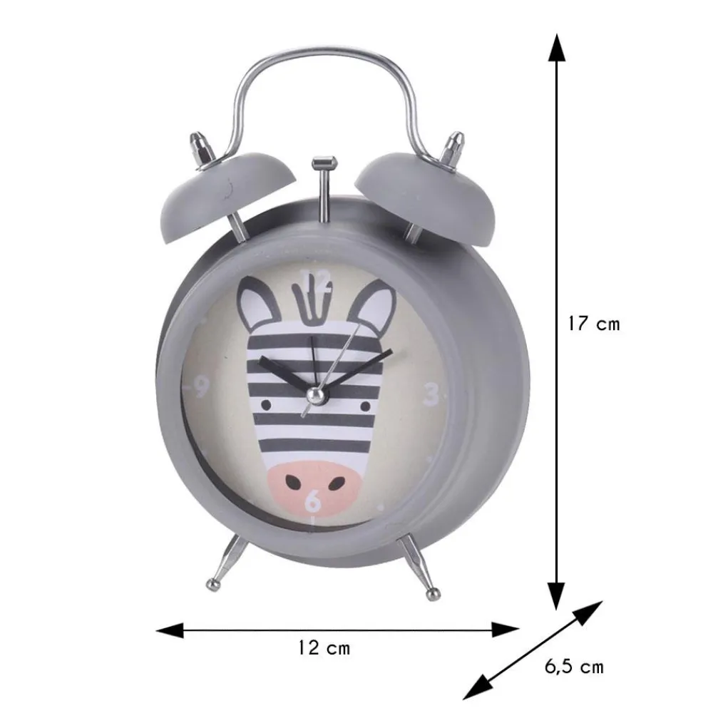 Budzik dla dzieci szary Zebra * H&S Decoration Discount