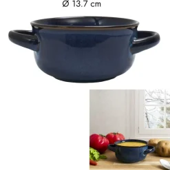 Ceramiczna miska na zupę DEEP BLUE 13,7 cm * HowHomely Hot