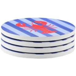 Ceramiczne podkładki pod kubek 4 szt. Nautical Lobster