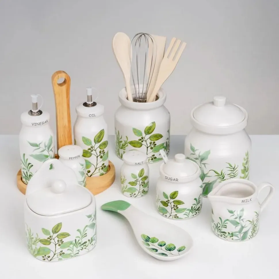 Ceramiczny pojemnik kuchenny GREENS 1100 ml