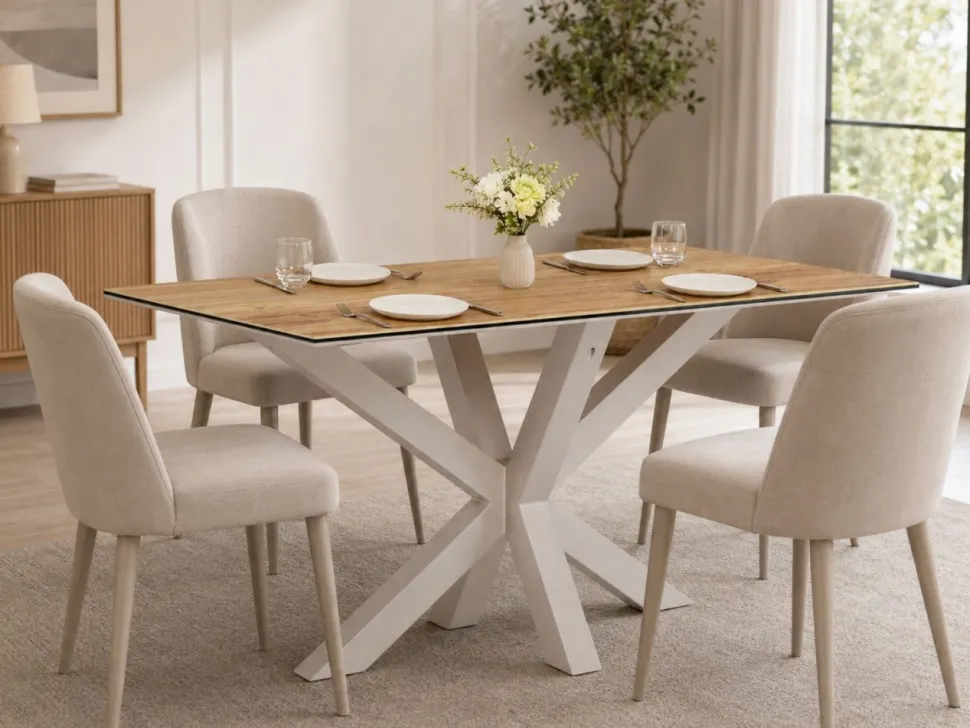 Ceramiczny stół blat z imitacją dzikiego dębu Heaven