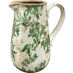 Ceramiczny dzbanek z roślinnym wzorem h18 cm * Exner GmbH Clearance