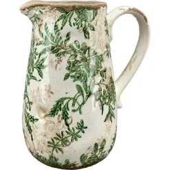 Ceramiczny dzbanek z roślinnym wzorem h18 cm * Exner GmbH Clearance