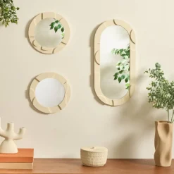 Ceramiczny wazon 25 cm Grigor beż * Atmosphera Discount