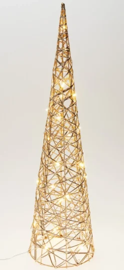 Choinka świecąca LED szampańska z brokatem 60 cm * H&S Decoration Sale
