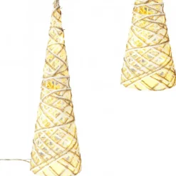 Choinka świecąca LED szara z brokatem 60 cm * H&S Decoration Discount