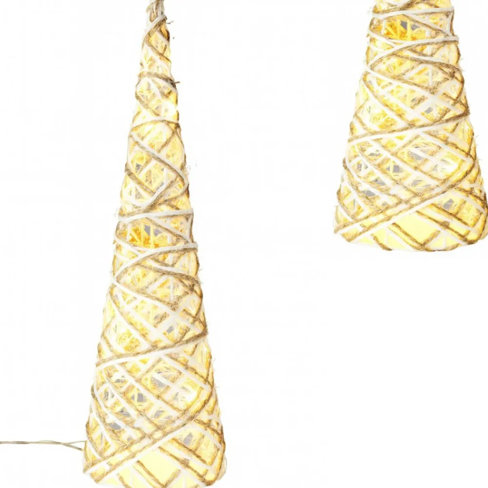Choinka świecąca LED szara z brokatem 60 cm * H&S Decoration Discount