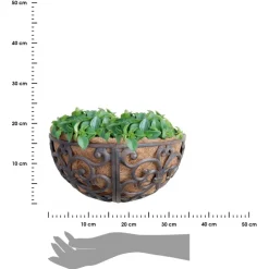 Ścienna donica żeliwna z wkładem * Esschert Design