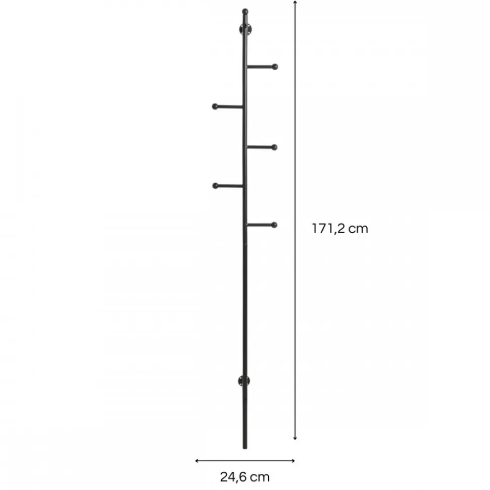 Ścienny wieszak na ubrania 171,2 cm Aspen