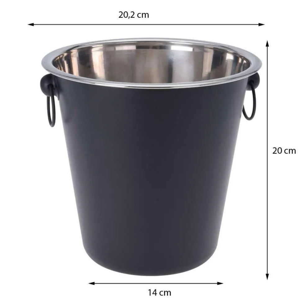 Cooler metalowy z uchwytami czarny