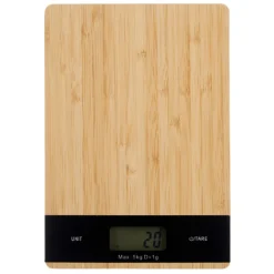 Cyfrowa waga kuchennna bambusowa do 5 kg