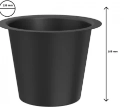 Czarna doniczka do lamp Flores 13,5,x10,5 * Luminex Outlet