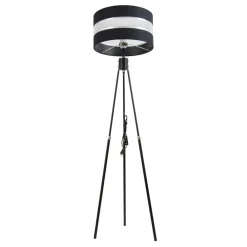 Czarna lampa podłogowa z abażurem * Bodek Online