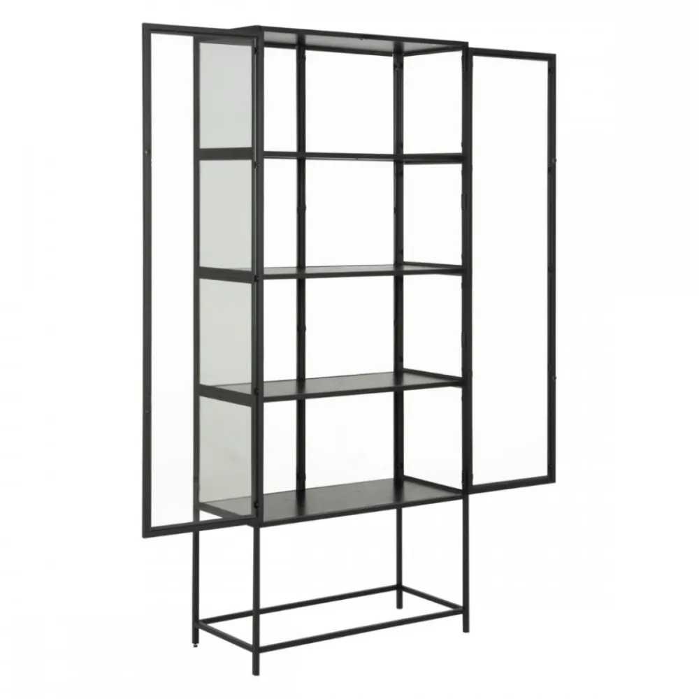 Czarna witryna Seaford 185,6 cm * Actona Best