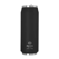 Czarny kubek termiczny ze słomką 500 ml Midnight Black