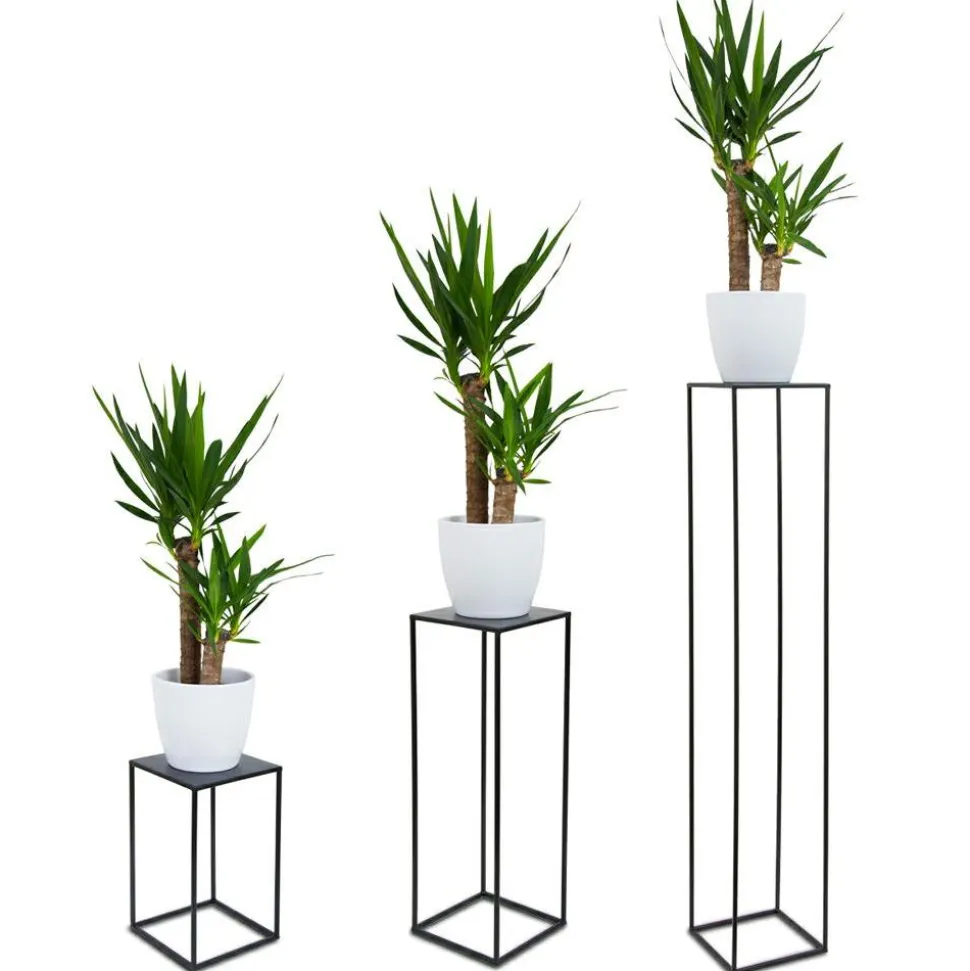 Czarny nowoczesny kwietnik stojący 70 cm LOFT