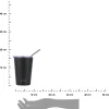 Czarny kubek termiczny ze słomką 400 ml Midnight Black * Estia Online