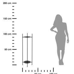 Czarny kwietnik stojący na 2 doniczki 100 cm * HowHomely Hot