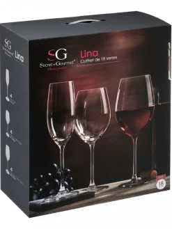 18-częściowy zestaw kieliszków do wina i szampana Lina * Secret de Gourmet Best