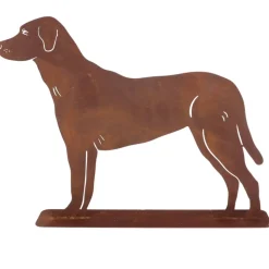 Dekoracja ogrodowa Figurka Psa ze stali corten h45 cm
