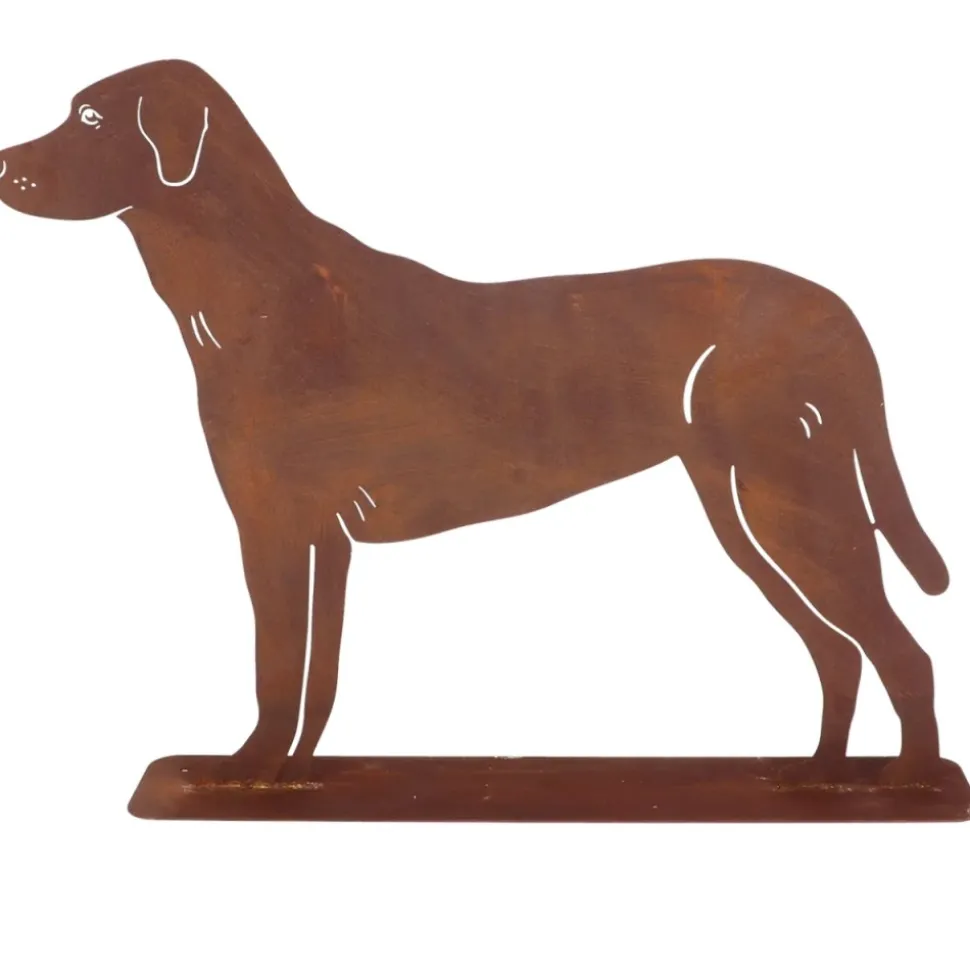 Dekoracja ogrodowa Figurka Psa ze stali corten h45 cm