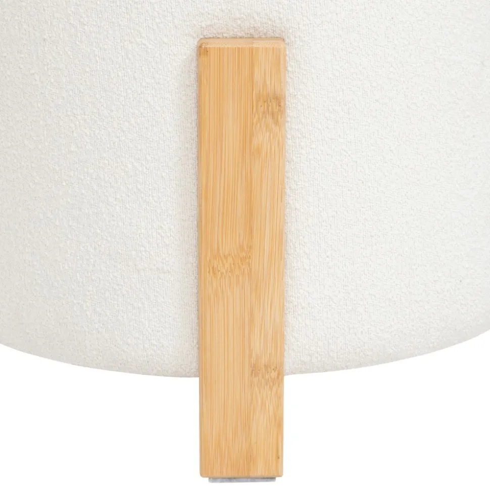 Dekoracyjna biała pufa 37,5 cm Bansa