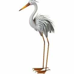 Dekoracyjna czapla metalowa 78,5 cm - elegancka figura do ogrodu