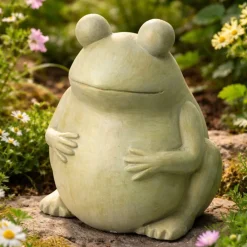 Dekoracyjna figurka żaby z terakoty 20 cm * HowHomely Sale