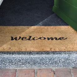 Dekoracyjna wycieraczka kokosowa Welcome * Esschert Design Discount