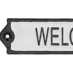 Dekoracyjny metalowy szyld na drzwi Welcome
