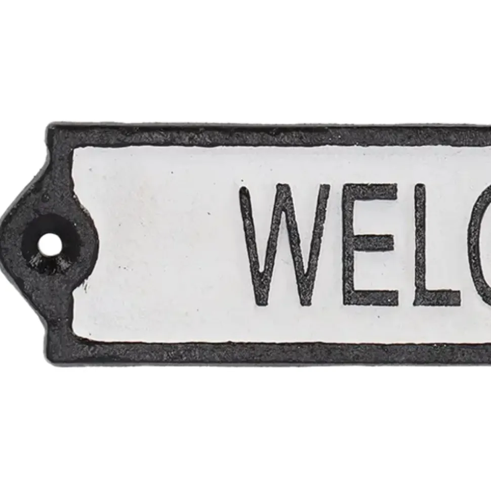 Dekoracyjny metalowy szyld na drzwi Welcome