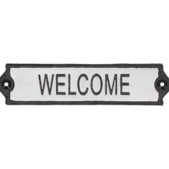 Dekoracyjny metalowy szyld na drzwi Welcome