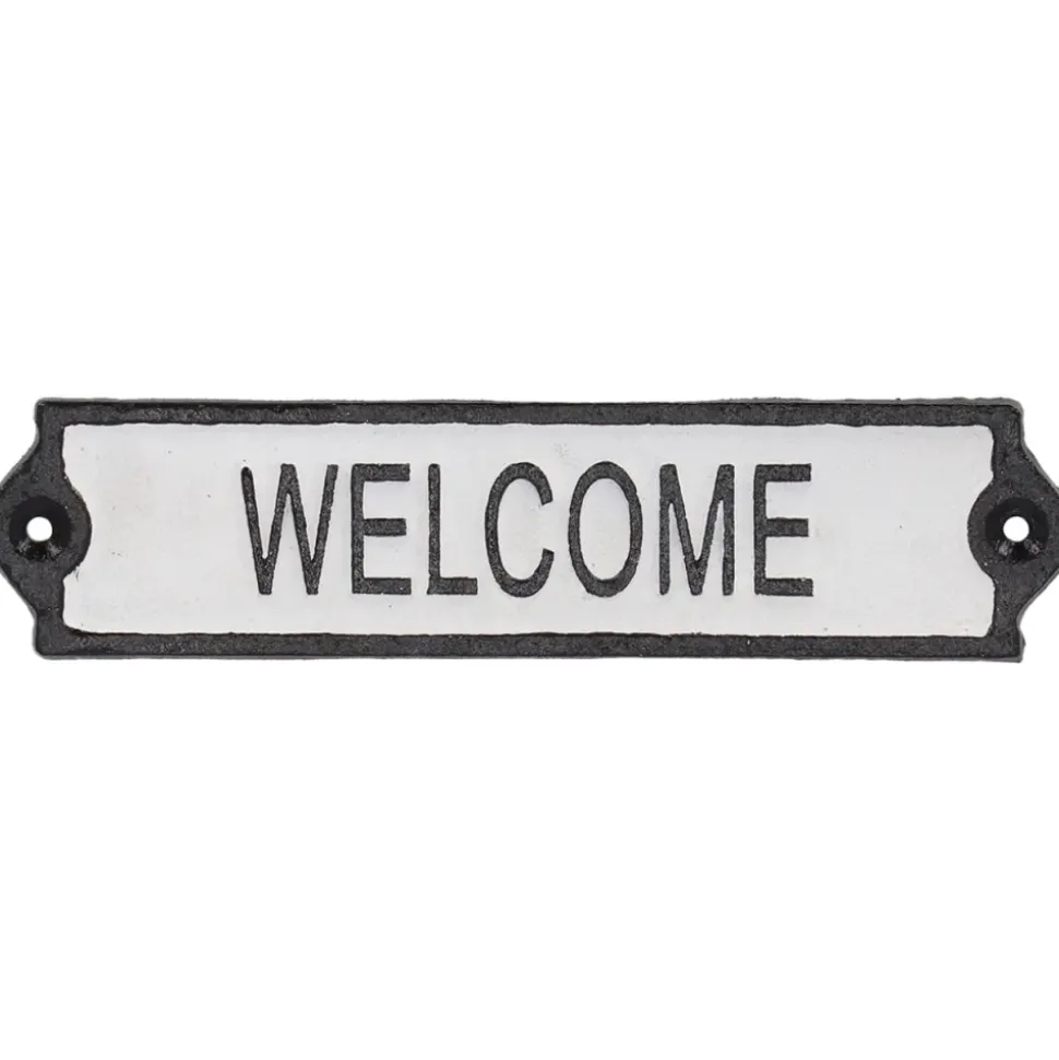 Dekoracyjny metalowy szyld na drzwi Welcome