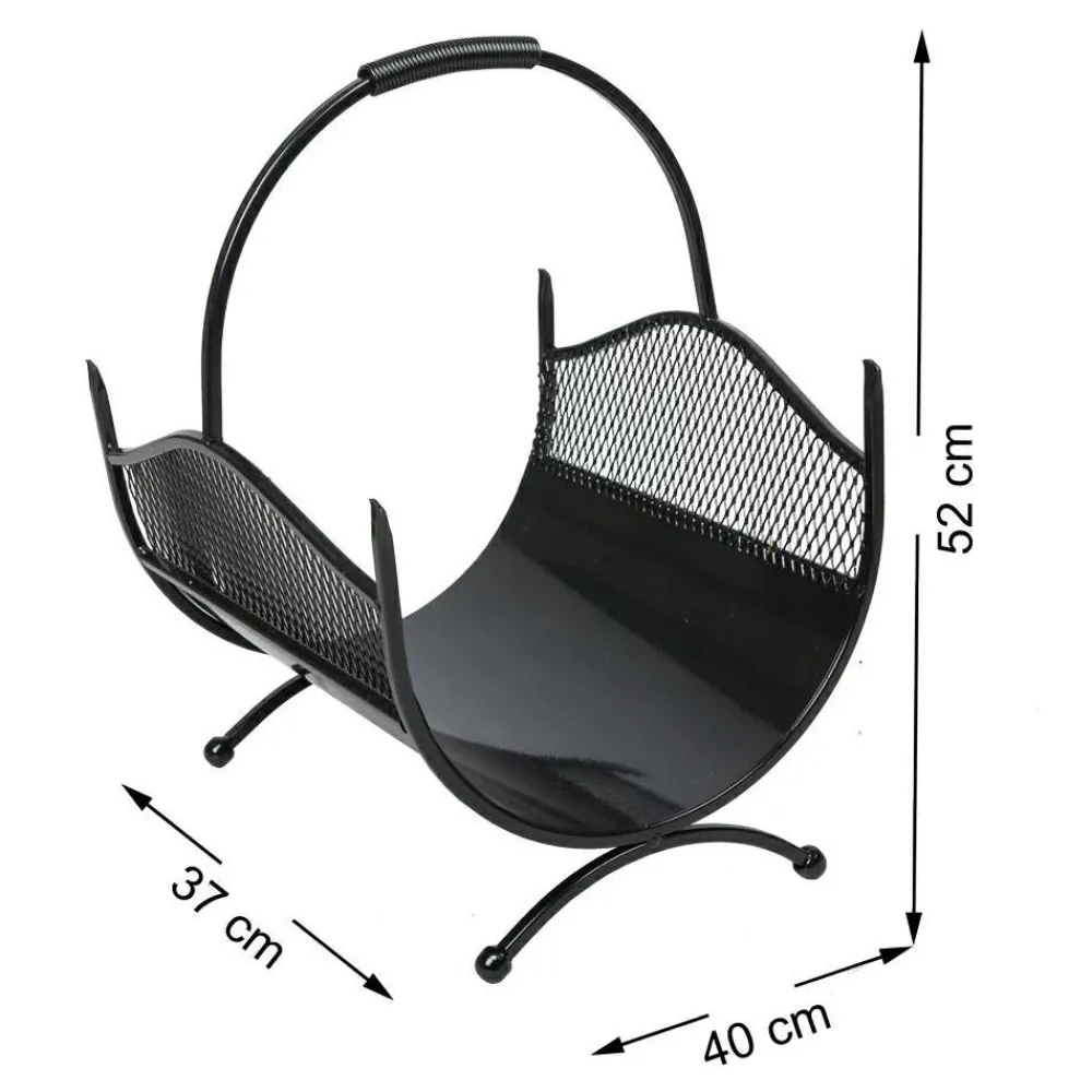 Dekoracyjny kosz na drewno Criss metal 40 cm * Dąstal Clearance
