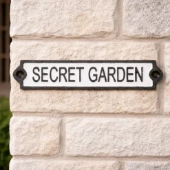 Dekoracyjny metalowy szyld Secret garden * Esschert Design Discount