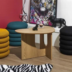Designerski stolik kawowy ARCO kolor dębowy