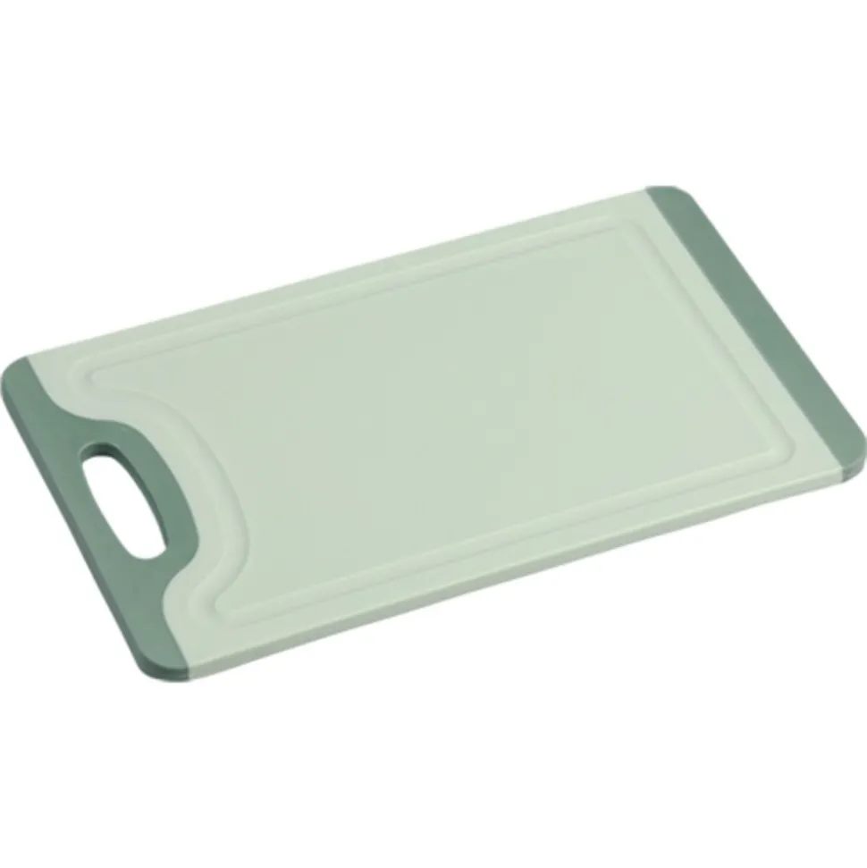 Deska do krojenia plastikowa antypoślizgowa zielona z uchwytem 23,5x14x0,8 cm